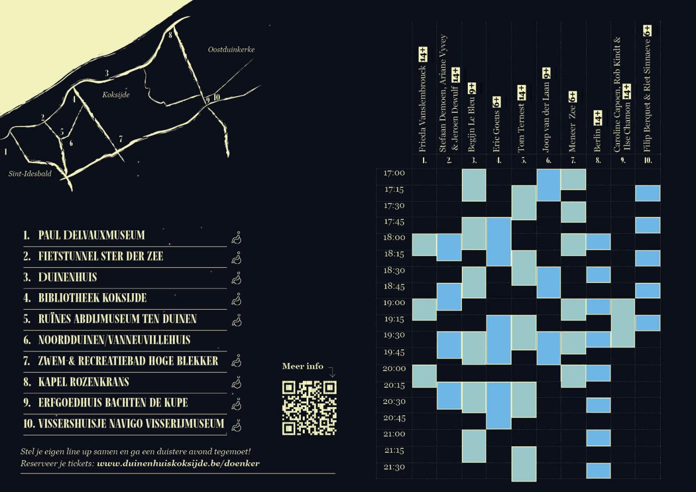 Locaties en uurschema DOENKER